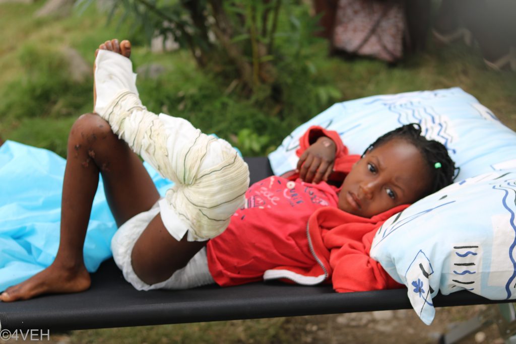 child injured earthquake